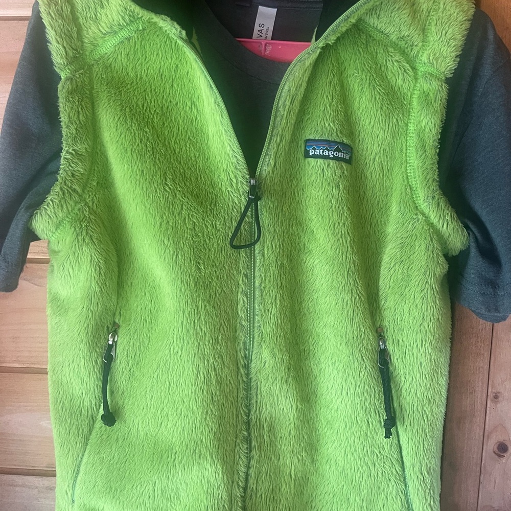 Patagonia Green Fuzzy Vest